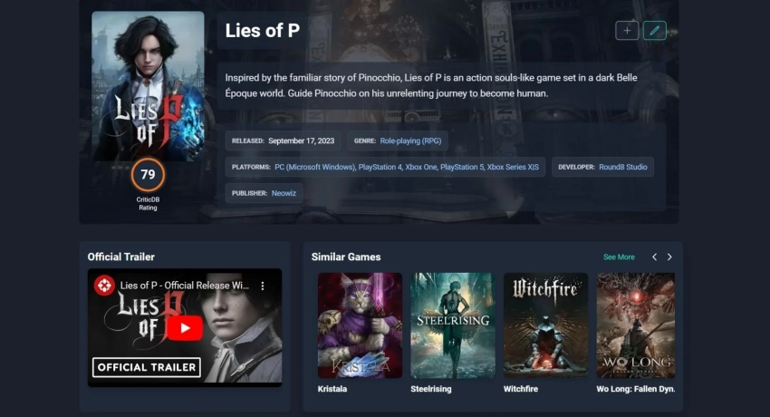 Новый сервис CriticDB станет альтернативой Metacritic и начнёт работу в конце января