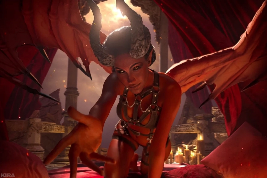 Косплеер показала манящую Хаарлеп из Baldur's Gate 3